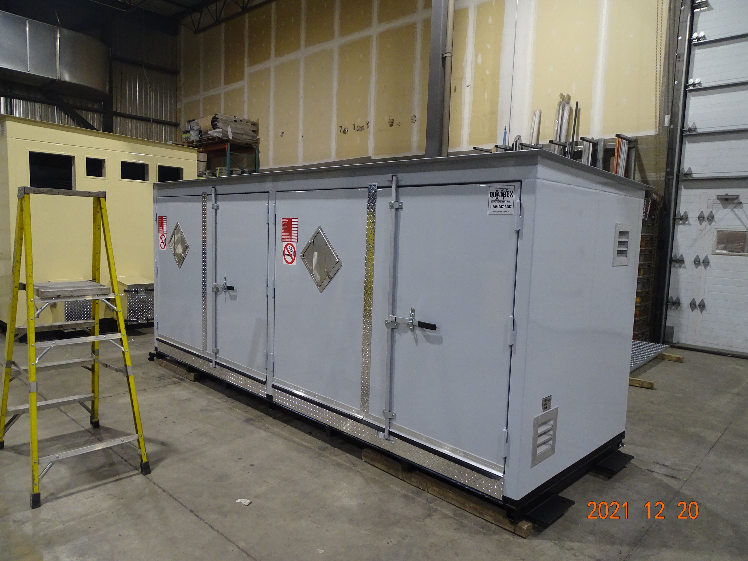 Acid Storage Building Chemical Storage Building, 12 Drum, Four Doors. – Loraday